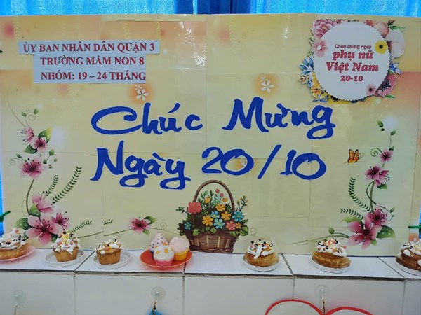 🌈 Trường Mầm Non 8
🌺 Nhân ngày Phụ Nữ Việt Nam 20/10, Nhóm lớp Nhà Trẻ chúng con gởi đến mẹ những chiếc bánh xinh yêu với lời chúc yêu thương, con yêu mẹ lắm 🌸🌸🌸